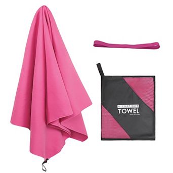 Quick Dry Microfiber Beach Towel 30" X 60", Travel Towel With Clip