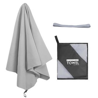Quick Dry Microfiber Beach Towel 30" X 60", Travel Towel With Clip
