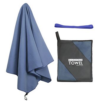 Quick Dry Microfiber Beach Towel 30" X 60", Travel Towel With Clip
