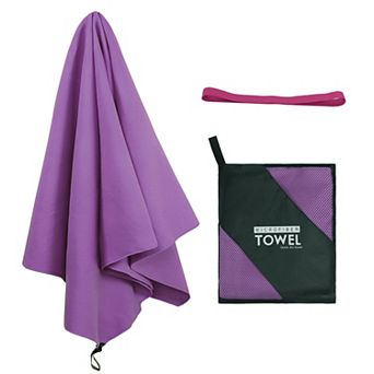 Quick Dry Microfiber Beach Towel 30" X 60", Travel Towel With Clip