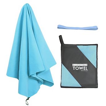 Quick Dry Microfiber Beach Towel 30" X 60", Travel Towel With Clip