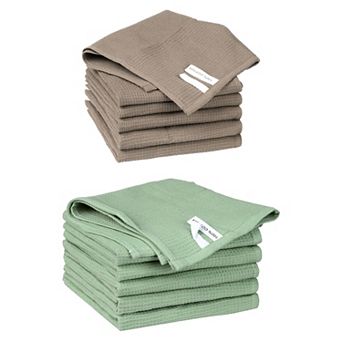Cleaning Rags 12 Packs Cotton Waffle Cleaning Cloths 14" X 14"