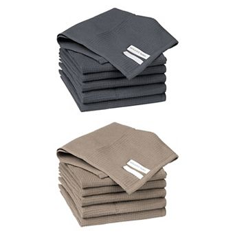 Cleaning Rags 12 Packs Cotton Waffle Cleaning Cloths 14" X 14"