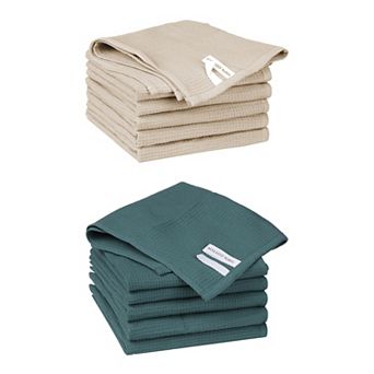 Cleaning Rags 12 Packs Cotton Waffle Cleaning Cloths 14" X 14"