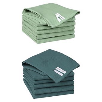 Cleaning Rags 12 Packs Cotton Waffle Cleaning Cloths 14" X 14"