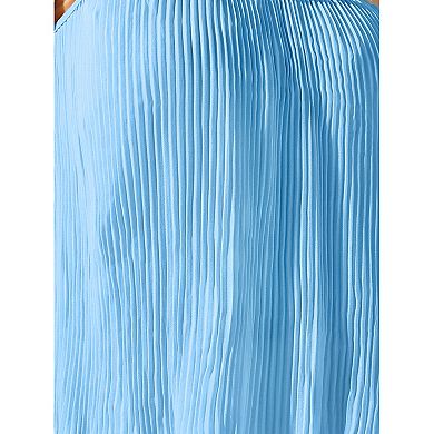 Tank Tops For Women's Double-layer Pleated Ruffle Summer Casual Spaghetti Strap Top
