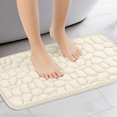 Memory Foam Bathroom Rugs Bath Carpet Bath Mat Soft Non-slip Water Absorbent 16" X 24"