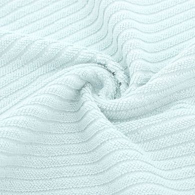 Set Of 2 Ribbed Hand Towels For Bathroom 100% Cotton Soft Feeling Fast Drying Towels Hotel Spa Towel