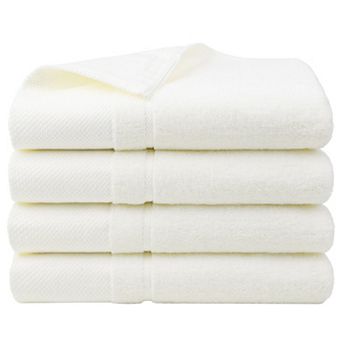 4 pc Bath Towel Set 27"x54", 100% Cotton Towels Absorbent