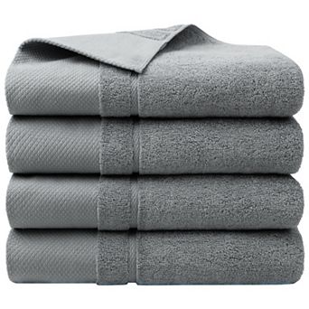 4 pc Bath Towel Set 27"x54", 100% Cotton Towels Absorbent