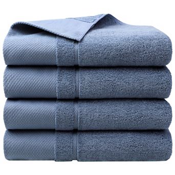4 pc Bath Towel Set 27"x54", 100% Cotton Towels Absorbent