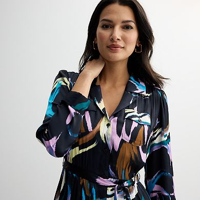 Women's Nine West Midi Shirt Dress
