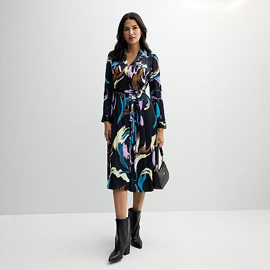 Women's Nine West Midi Shirt Dress