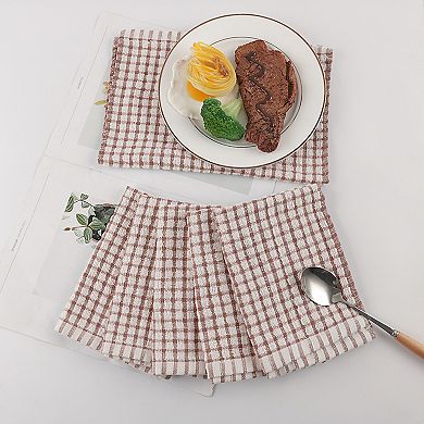 Cotton Terry Small Kitchen Dish Cloth, Absorbent And Quick Drying Cleaning Dish Rags