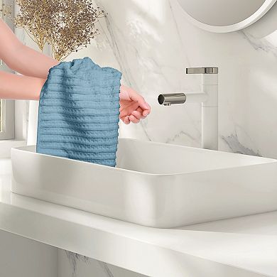 Solid Hand Towels Soft Absorbent Towel Sets For Bathroom, Hotel, Kitchen 4 Pack