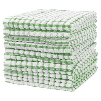 Kitchen Dish Towels, Pack Of 12 Checked Dishcloths Set For Drying Dishes And Table