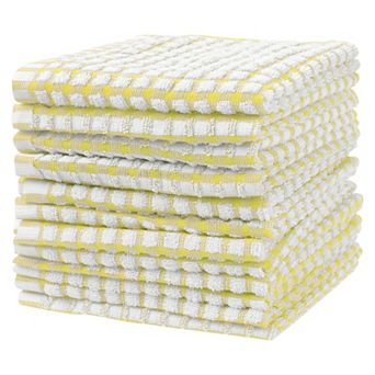 Kitchen Dish Towels, Pack Of 12 Checked Dishcloths Set For Drying Dishes And Table