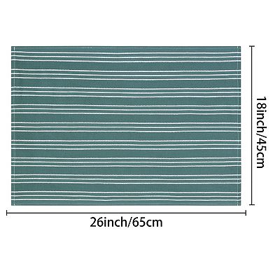 Medium Striped Waffle Weave Kitchen Towels, Ultra Soft Absorbent Dish Towels 4 Pack 18*26in