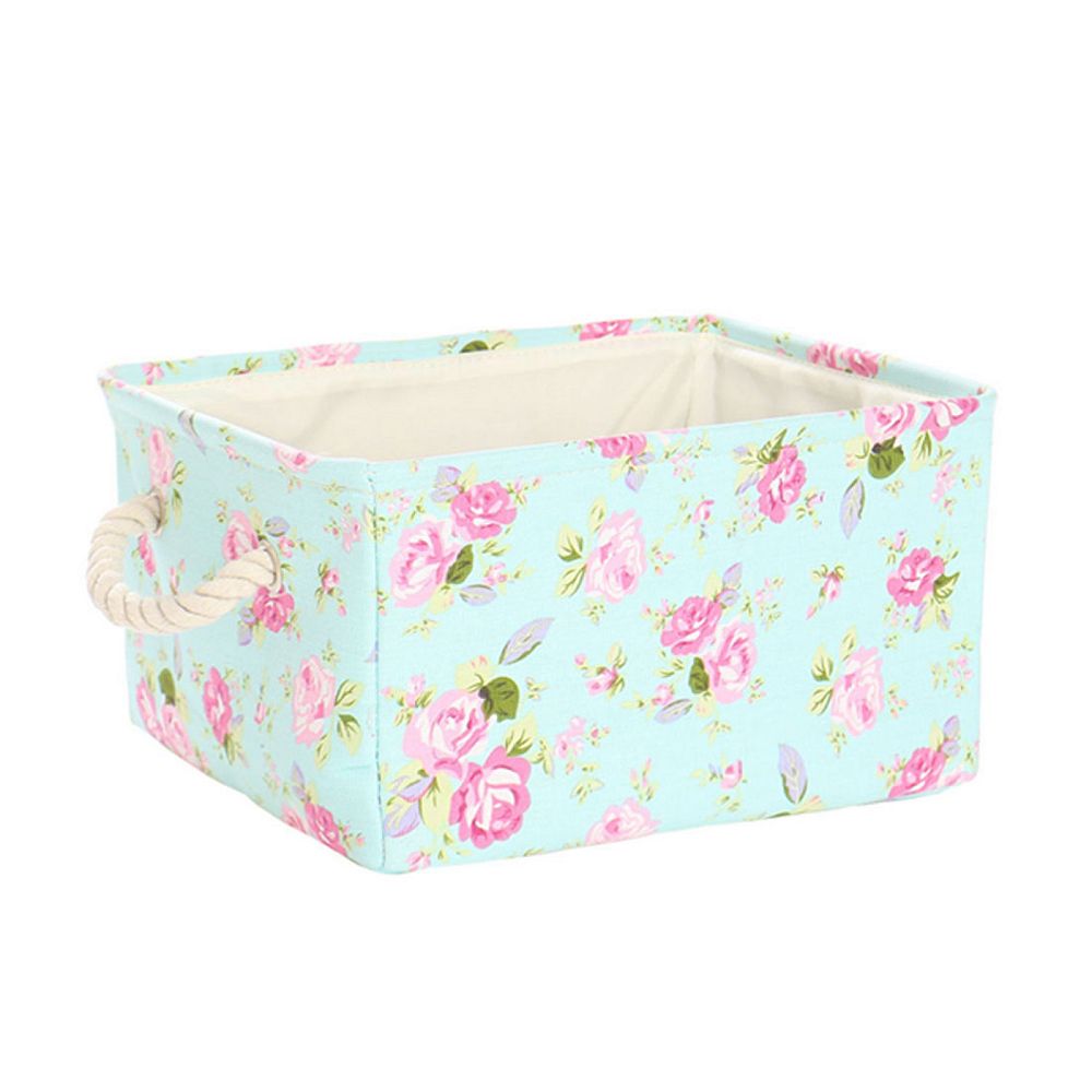 Foldable Rectangle Storage Baskets, Cube Container With Rope Handles ...