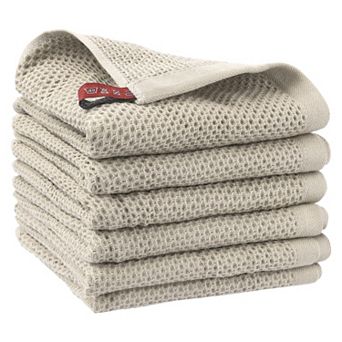 6 pc Cotton Cleaning Cloth Kitchen Towels for Dish Washing Drying Rags 14 x 28 Inch