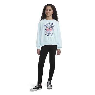 Girls 7-16 Hurley "Good Vibes" French Terry Crewneck