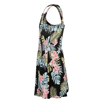 Girls 7-16 Hurley Smocked Floral Squareneck Romper