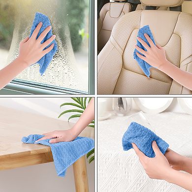 Microfiber Kitchen Cleaning Cloth Absorbent Quick Drying Lint-free Dish Towel 12Pcs 12" x 12"