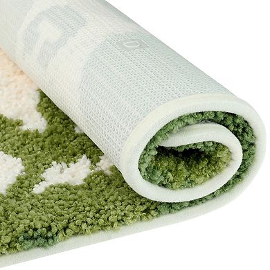 Soft Plush Non Slip Bathroom Mat Quick Dry Reversible Microfiber Bath Rugs 16" X 24"