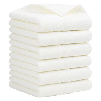 6 pc 100% Cotton Hand Towel Set 14"x30",Soft and Absorbent Towels