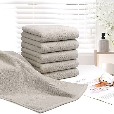 Luxury Hand Towels 6 Piece 29 X 13 Inch Soft And Absorbent 100% Cotton For Daily Use
