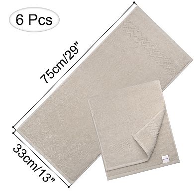 Luxury Hand Towels 6 Piece 29 X 13 Inch Soft And Absorbent 100% Cotton For Daily Use