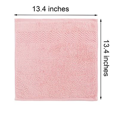 Luxury Washcloth 6 Piece 13 X 13 Inch Soft And Absorbent 100% Cotton For Daily Use
