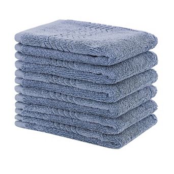 Luxury Washcloth 6 pc 13 X 13 Inch Soft And Absorbent 100% Cotton For Daily Use