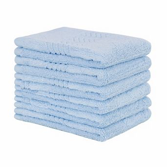 Luxury Washcloth 6 pc 13 X 13 Inch Soft And Absorbent 100% Cotton For Daily Use