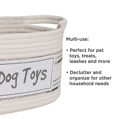 Zenna Home Zenna Pet Cotton Rope Oval Pet Toy and Storage Basket
