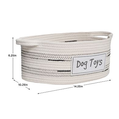 Zenna Home Zenna Pet Cotton Rope Oval Pet Toy and Storage Basket