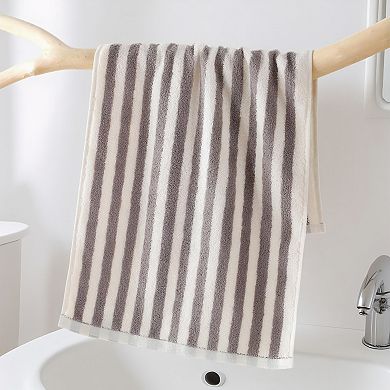 2 Pack Striped Hand Towels, Soft Absorbent Quick Drying Towel Sets for Home, Hotel, Gym 14*32in