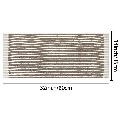 2 Pack Striped Hand Towels, Soft Absorbent Quick Drying Towel Sets for Home, Hotel, Gym 14*32in