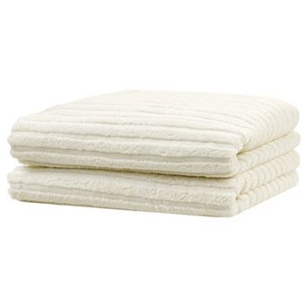 2 Pack Striped Hand Towels, Soft Absorbent Quick Drying Towel Sets for Home, Hotel, Gym 14*32in
