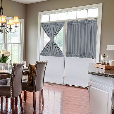 Elegant Blackout Curtains Rod Sliding Door Darkening Drape