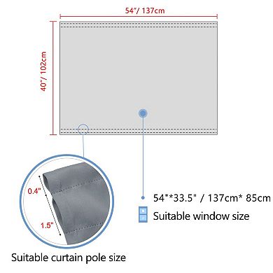 Elegant Blackout Curtains Rod Sliding Door Darkening Drape