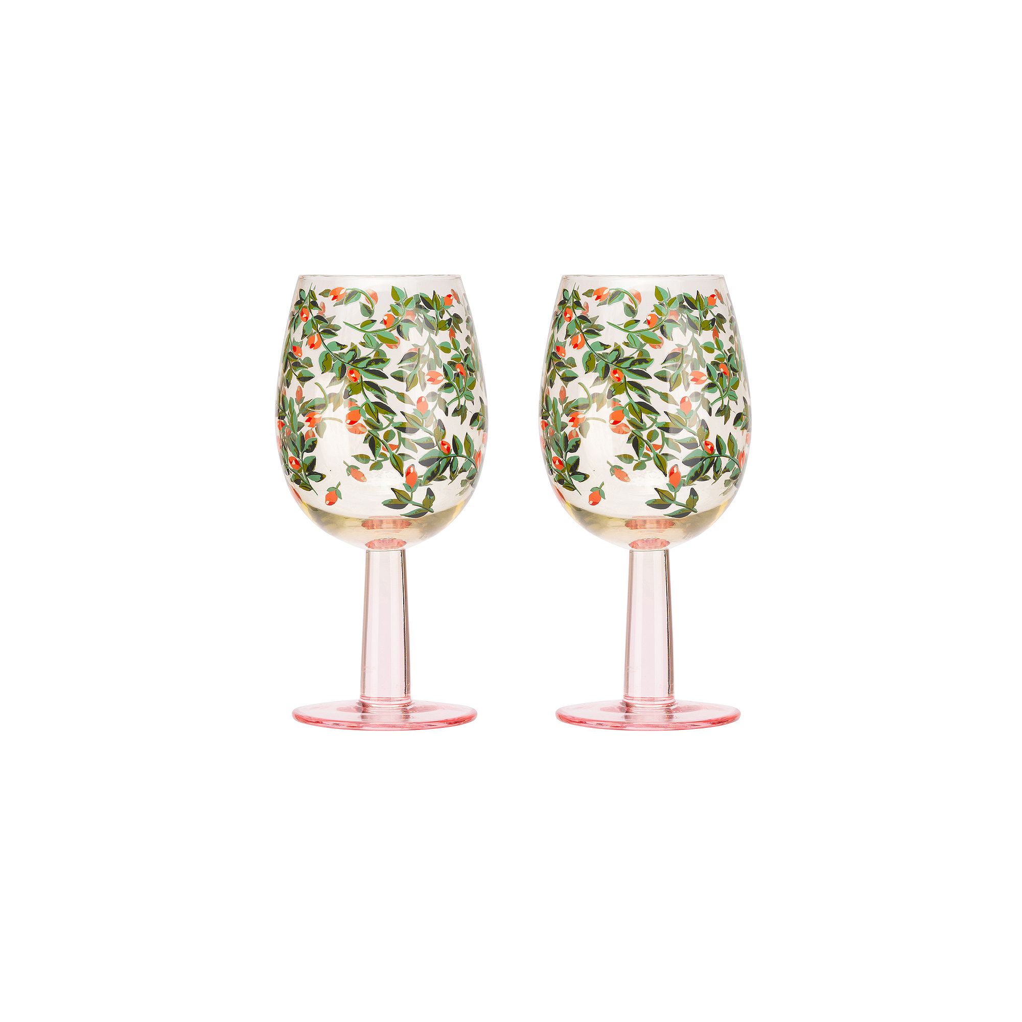 Cath Kidston Dolly Rose 2-pc. Wine Glass Set, Multi