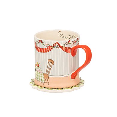 Cath Kidston Christmas Table Mug & Coaster Set