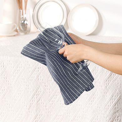 Striped Kitchen Towels Tea Towels Highly Absorbent Durable Reversible Dish Towels 16*24in 2Pcs