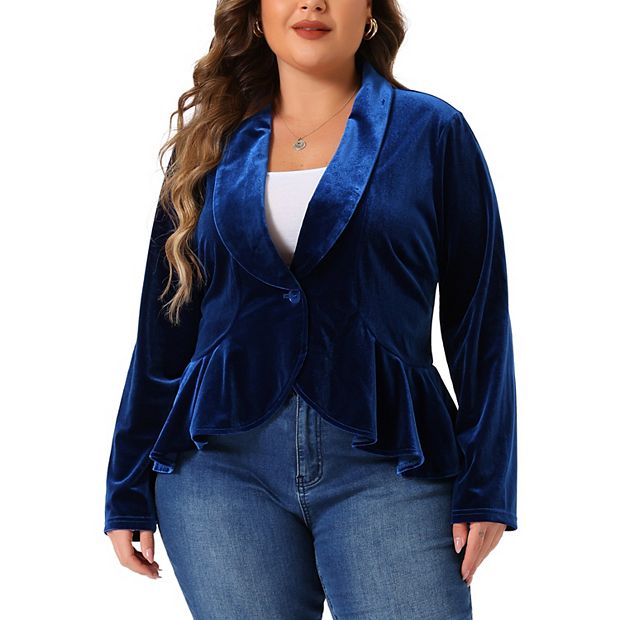 Peplum blazer plus size hotsell