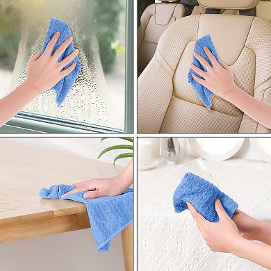 Microfiber Kitchen Cleaning Cloth Absorbent Quick Drying Lint Free Dish Towels 12Pcs 10" x 10"