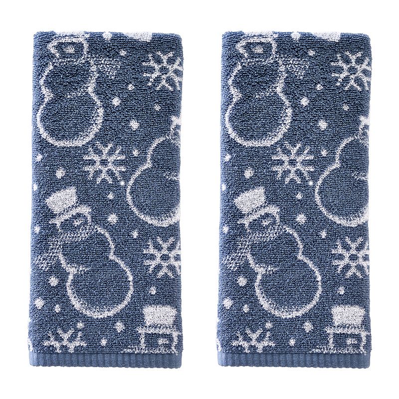 UPC 036326621209 product image for SKL Home Top Hat Snowmen Jac Hand Towel, Blue | upcitemdb.com