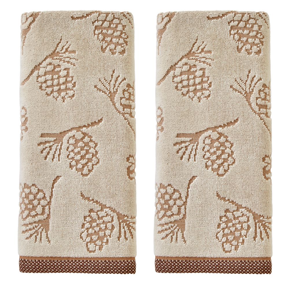 SKL Home Pinecone Jacquard Hand Towel Set