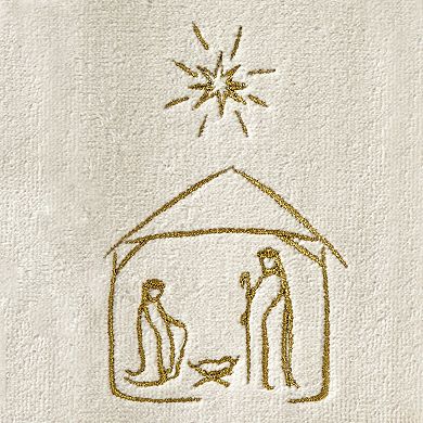 SKL Home Nativity Embellished 2-Piece Hand Towel Set