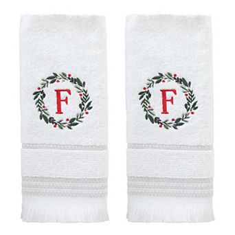 SKL Home Wreath Monogram Hand Towel